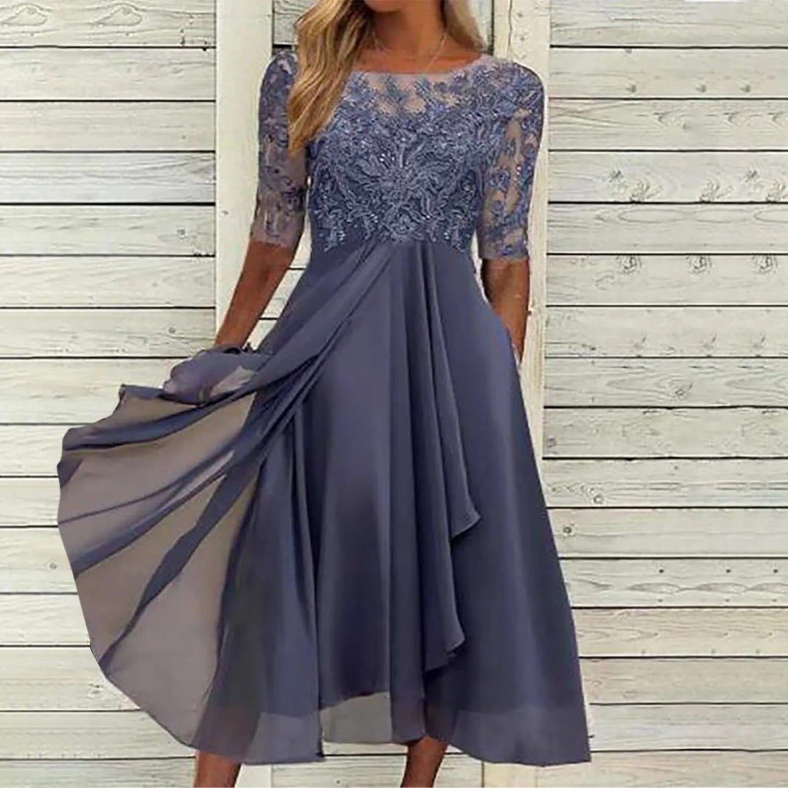 Stylish Dress With Delicate Lace