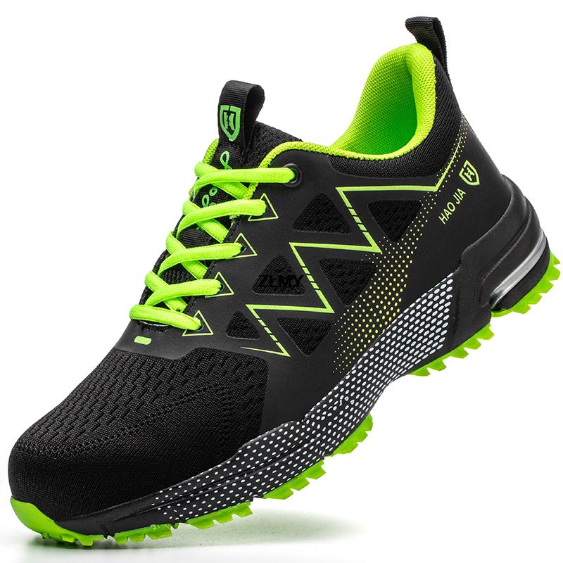Non-slip Green-Black Safety Shoes