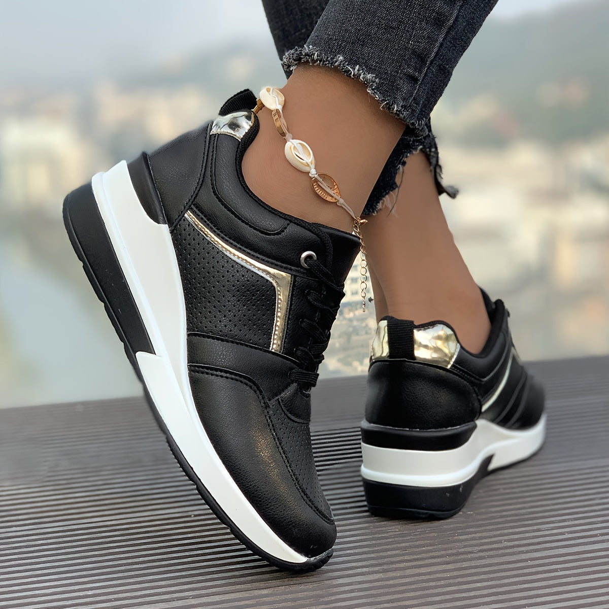 Lysse-Fashion | Solid Color Sneakers For Women Ideal For Everyday Use