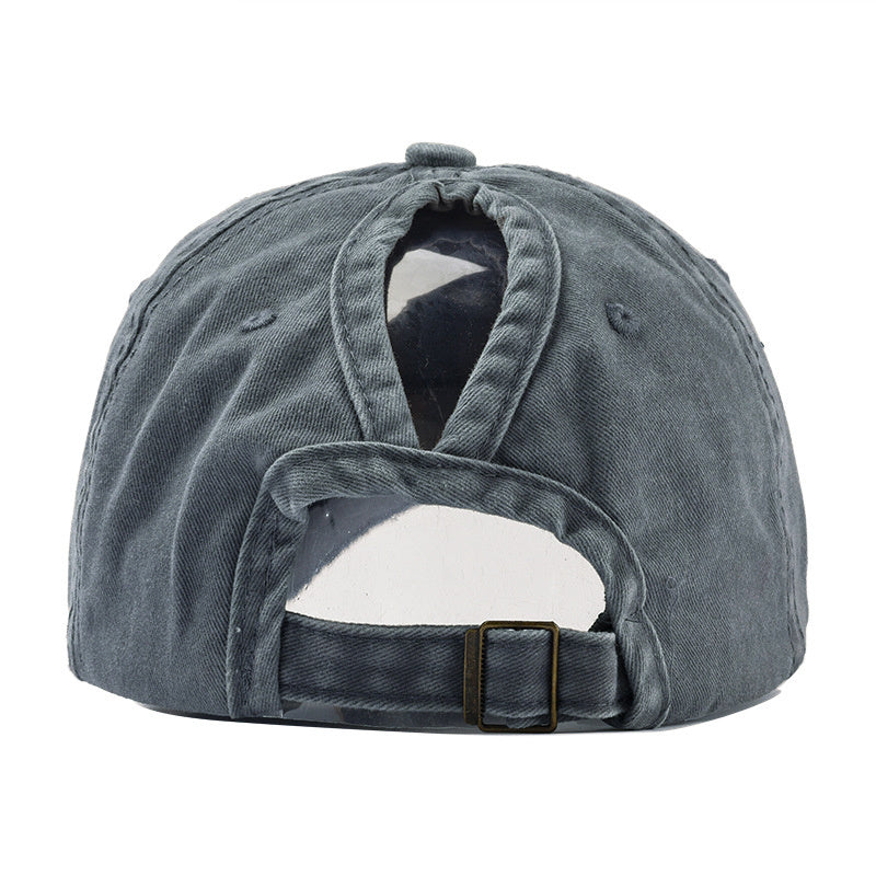Ponytail Baseball Cap With Breathable Comfort and Uv Protection