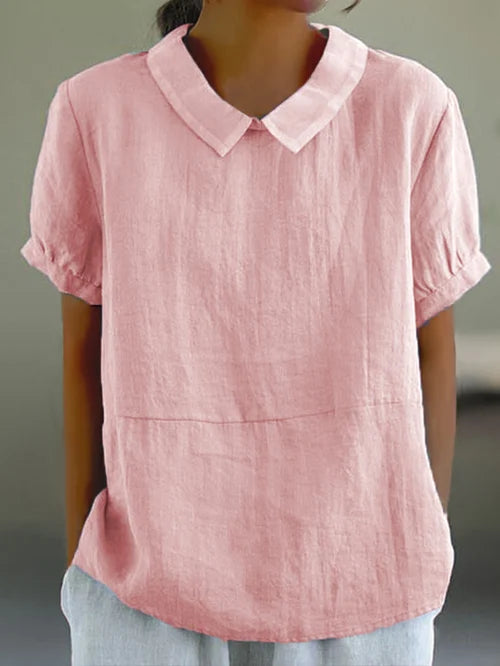 Soft Cotton Linen Blouse For Women