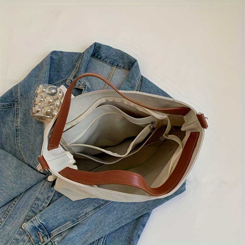 Adelebag Simple Shoulder Bag Made Of Canvas