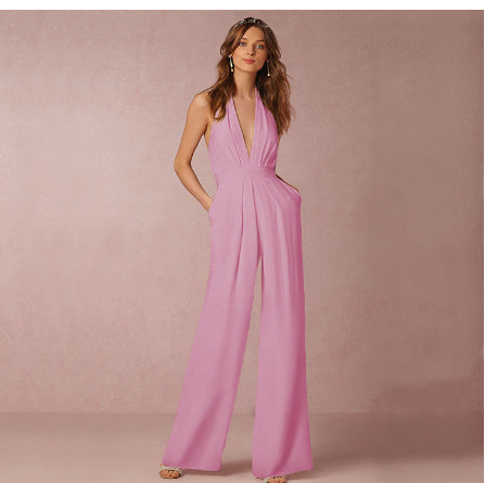 Sleeveless Halterneck Jumpsuit