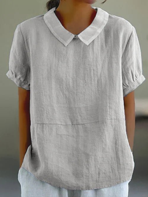 Soft Cotton Linen Blouse For Women