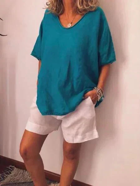 Oversized Linen T-Shirt