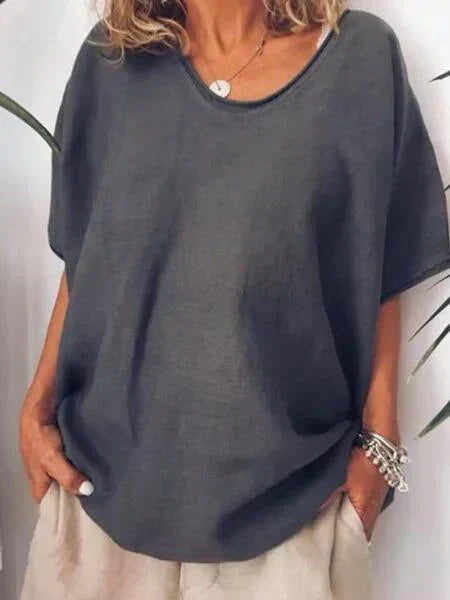 Oversized Linen T-Shirt