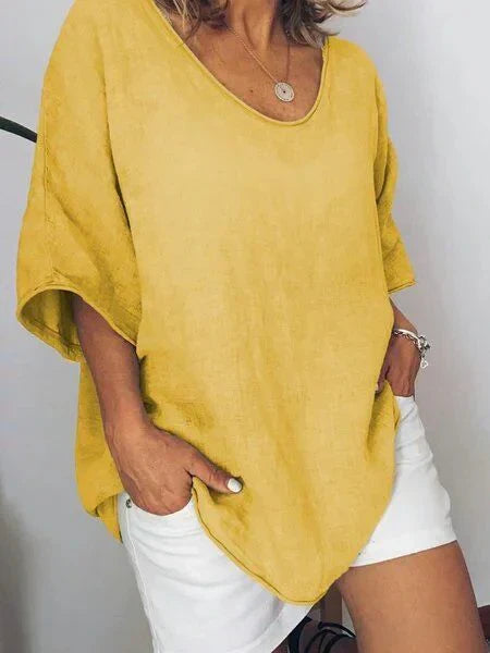 Oversized Linen T-Shirt