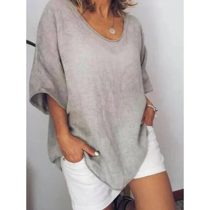 Oversized Linen T-Shirt