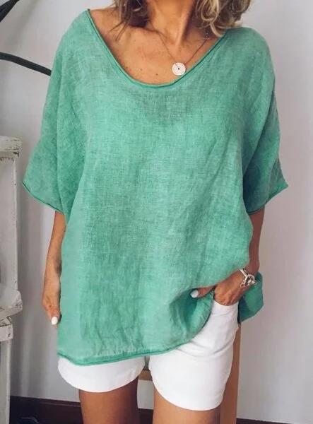 Oversized Linen T-Shirt