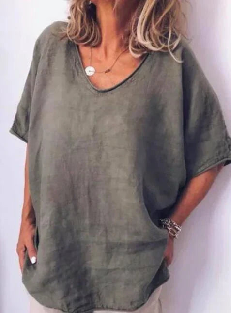 Oversized Linen T-Shirt