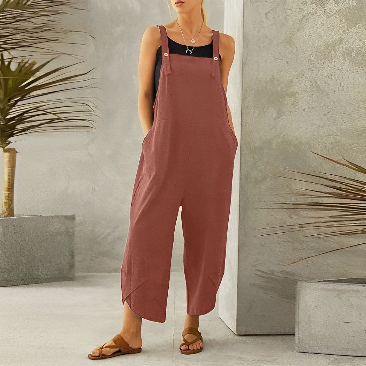 Casual Summer Overalls Made of Linen