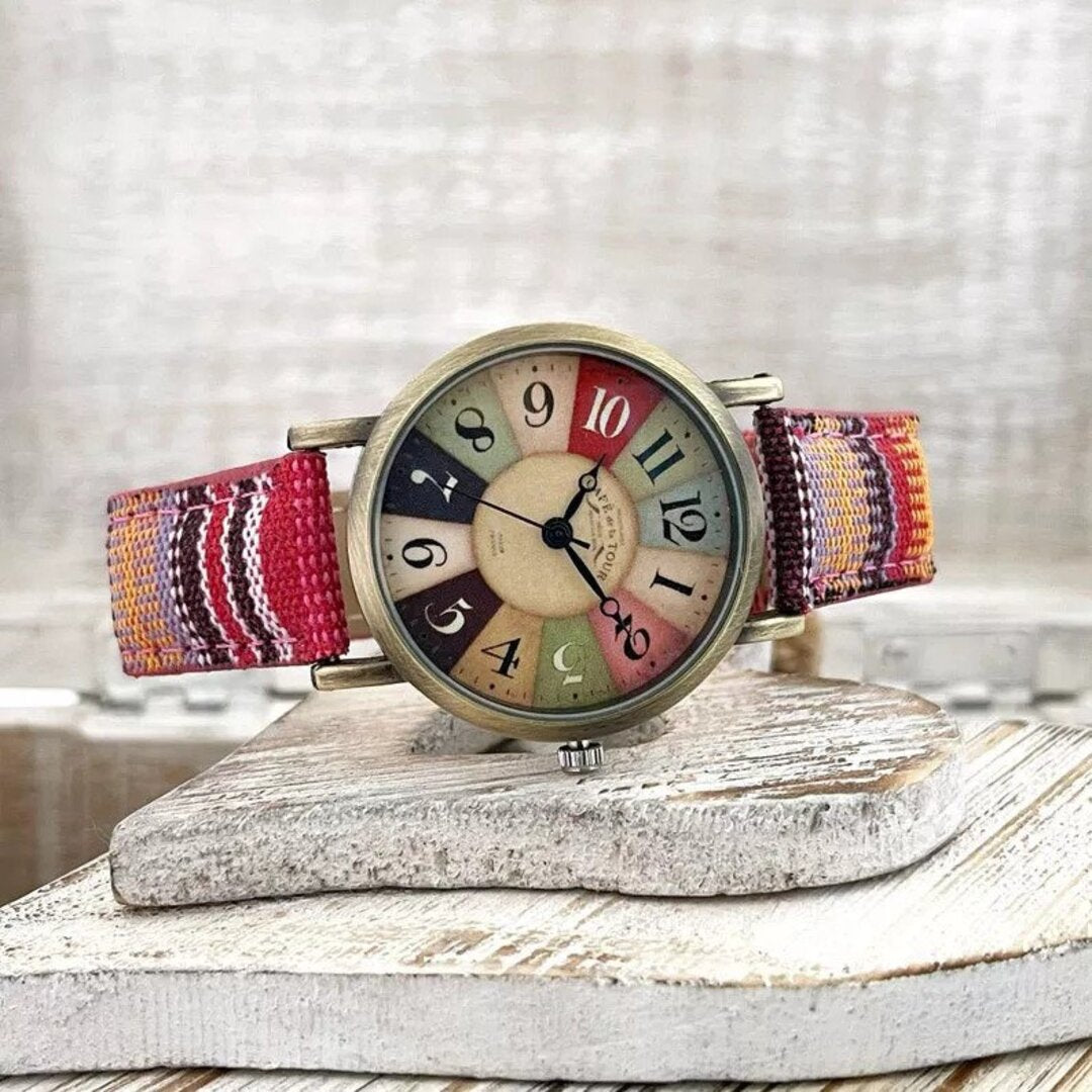 Multicolored Rainbow Pattern Watch