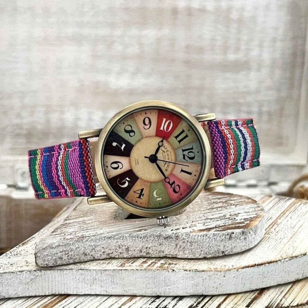 Multicolored Rainbow Pattern Watch