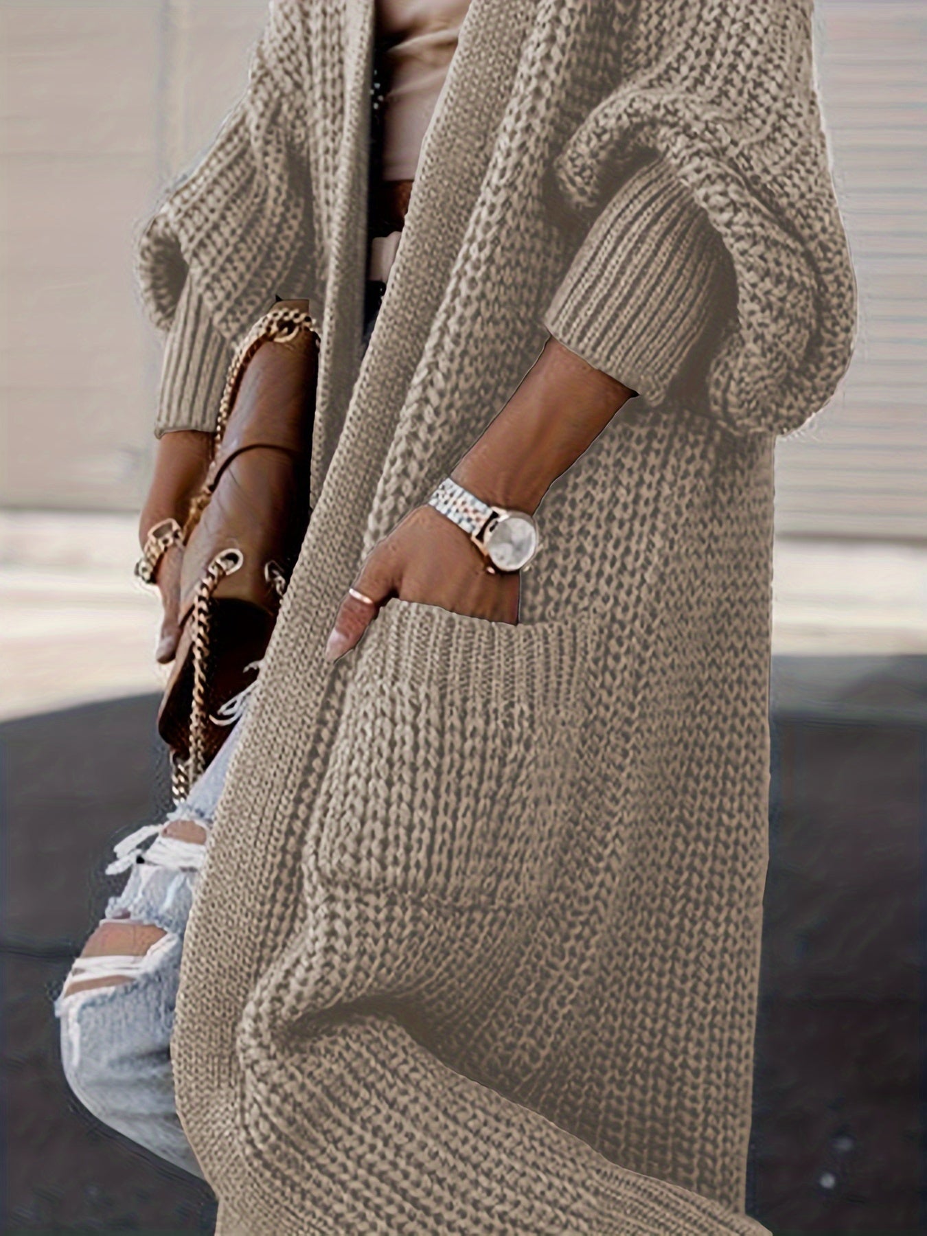 Ww Wool Knit Cardigan With Pockets for Women Perfect for Everyday Life