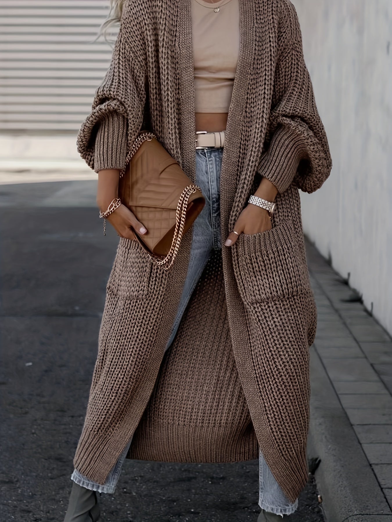 Ww Wool Knit Cardigan With Pockets for Women Perfect for Everyday Life