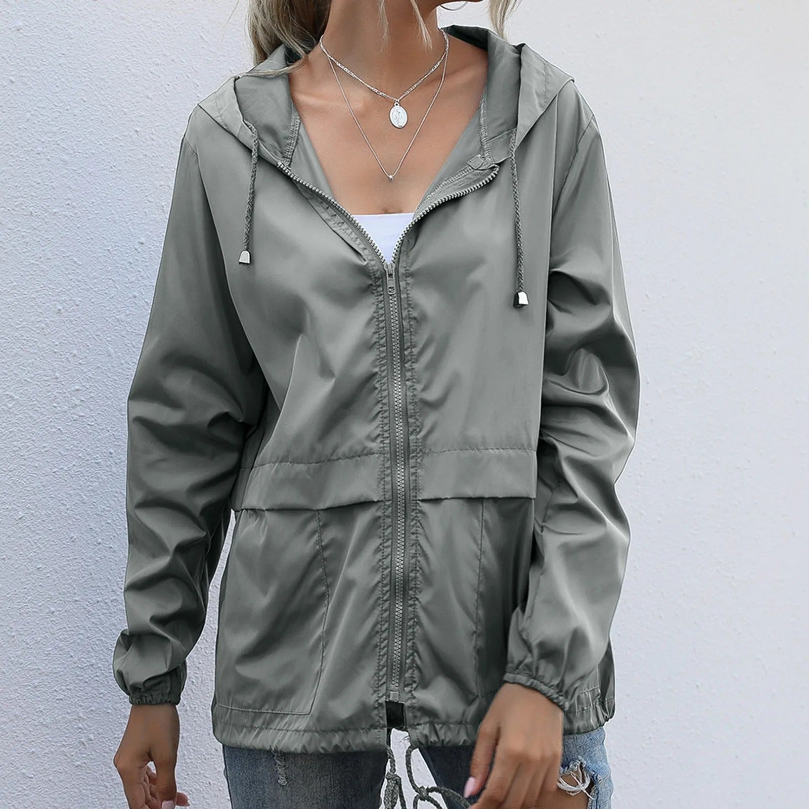 Lightweight Windbreaker with Hood