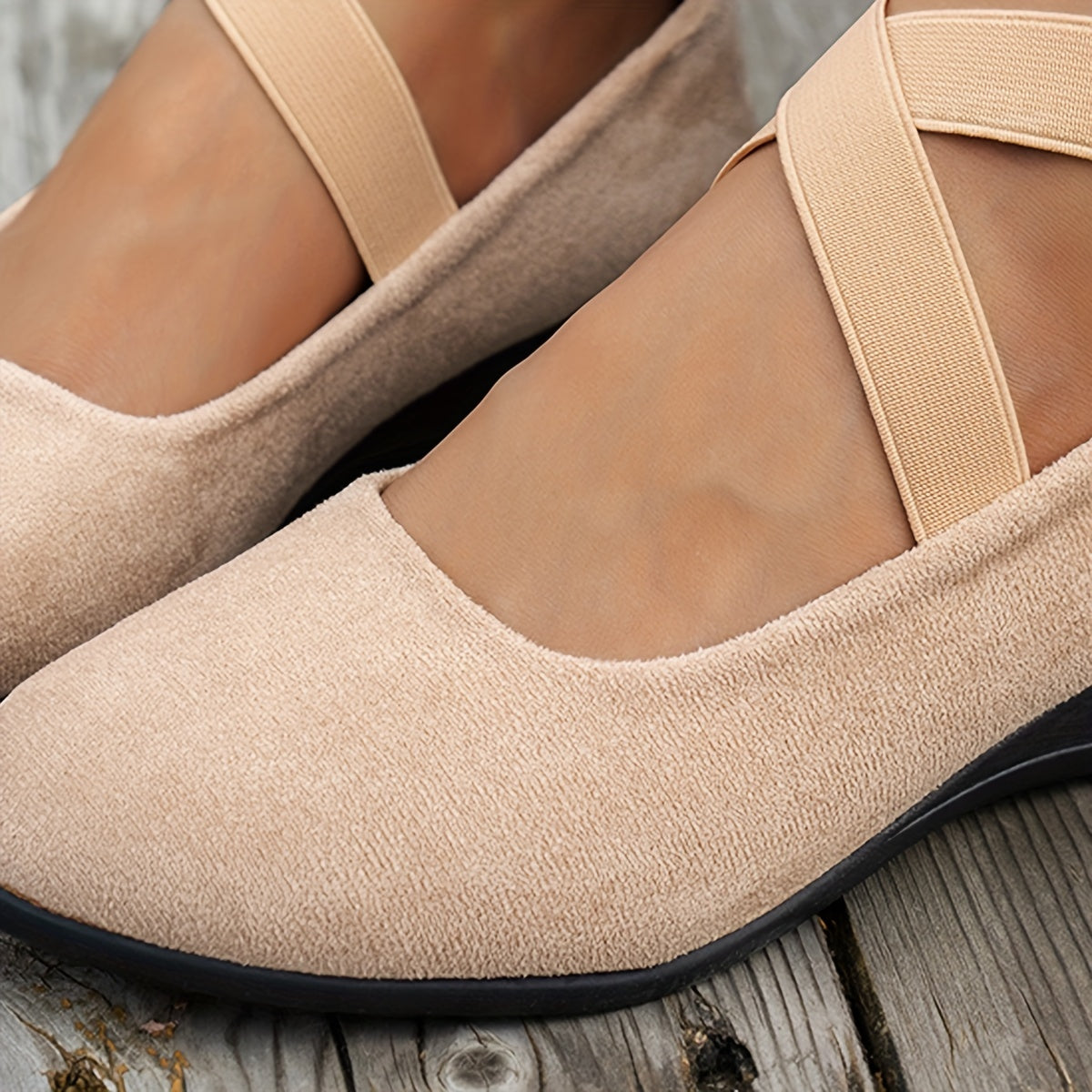 Simple Women's Ballet Flats Made of Breathable Velvet