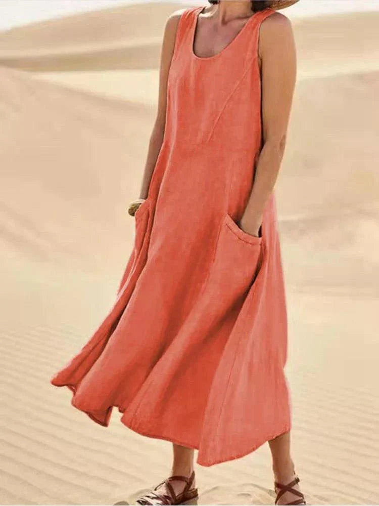 Airy summer dress with pockets