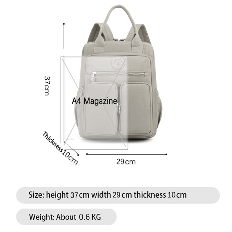 Fashion Women Waterproof Nylon Lightweight Backpack
