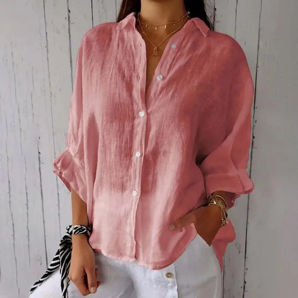 Linen ladies blouse for summer