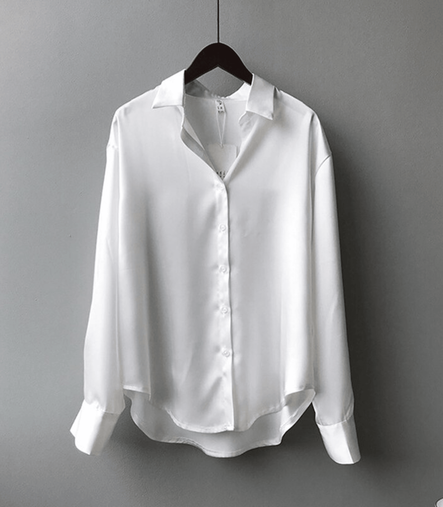 Buttoned Satin Silk Blouse
