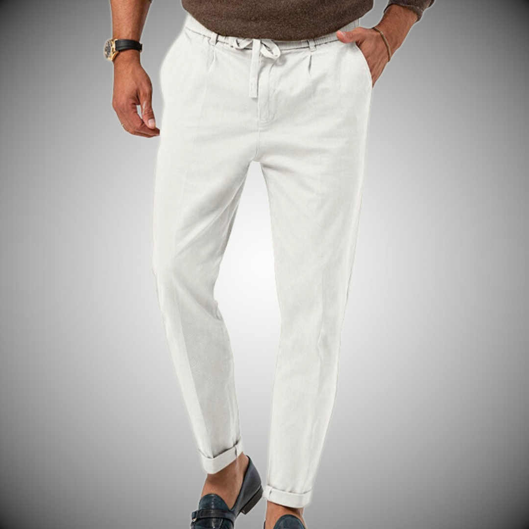 Men's Chino Pants White Fabric Pants