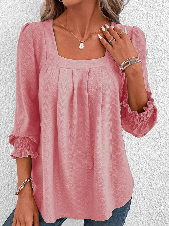 Lysse | Cotton Blouse with Square Neckline