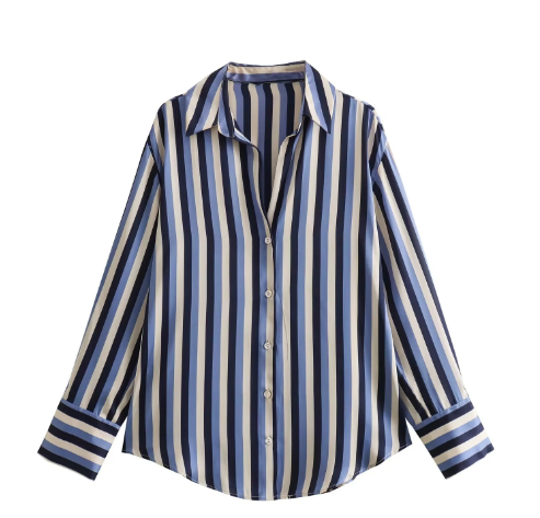 Striped silk shirt