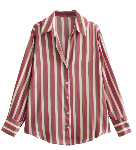 Striped silk shirt