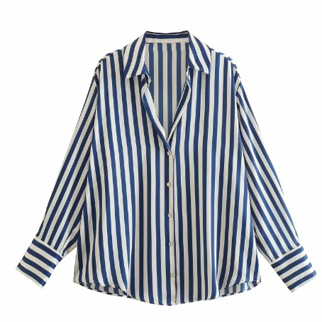 Striped silk shirt