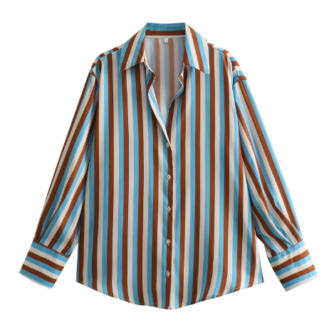 Striped silk shirt