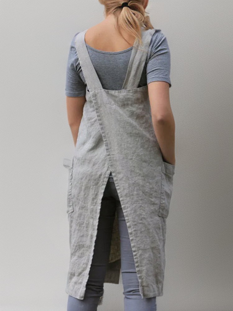 Simple Apron with Crossed Back Ties