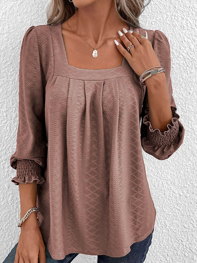 Lysse | Cotton Blouse with Square Neckline