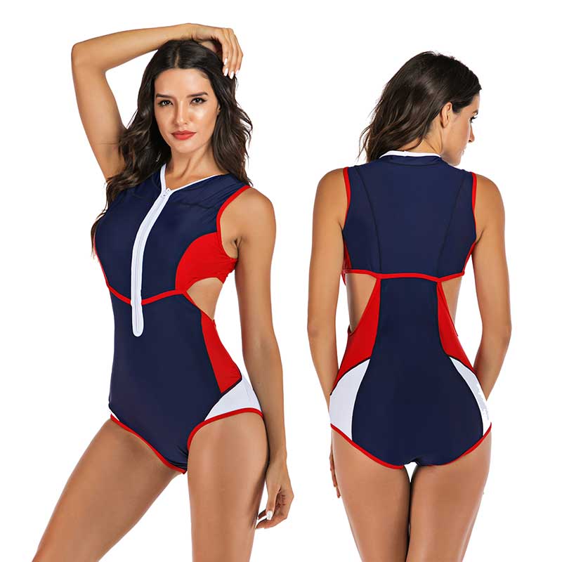 One-piece Sports Swimsuit With Interesting Design