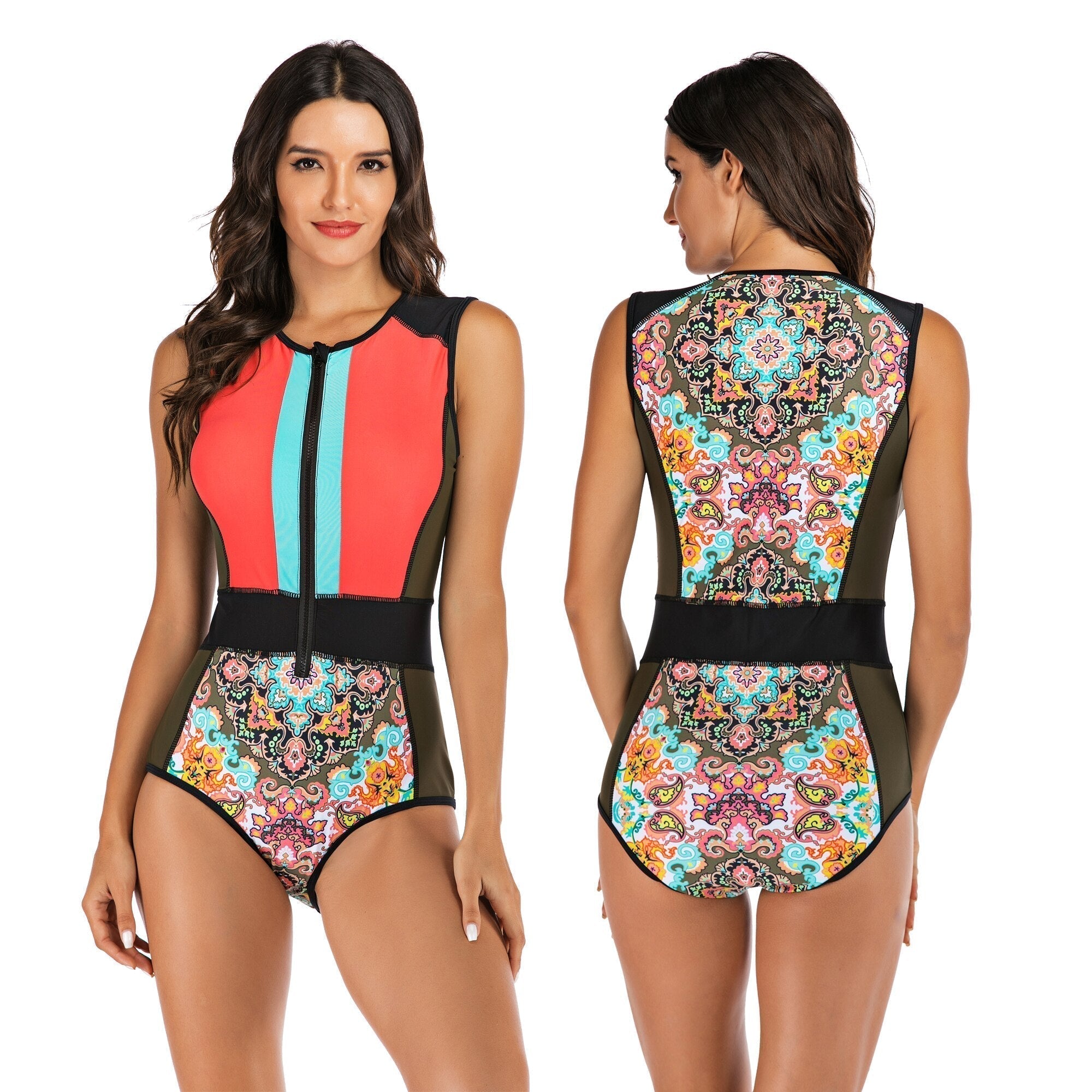 One-piece Sports Swimsuit With Interesting Design