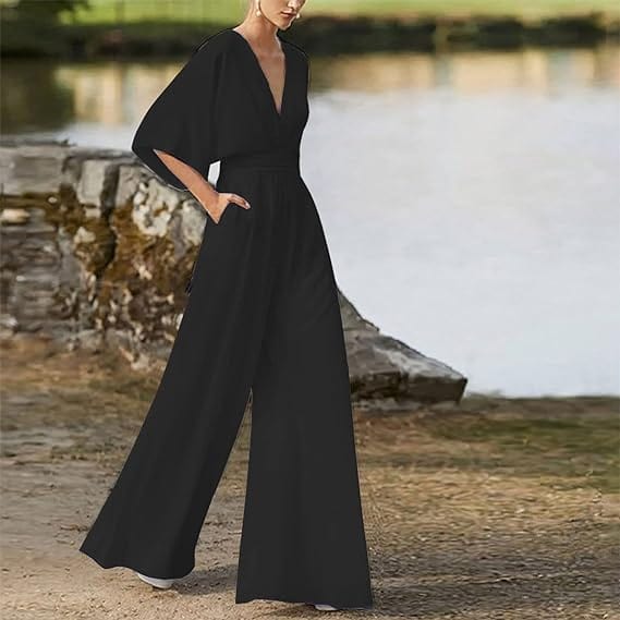 Elegant V-Neck Jumpsuit
