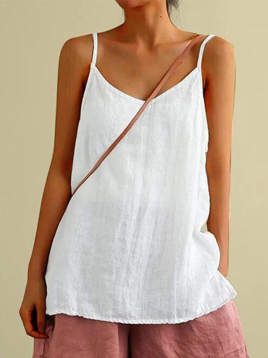 Airy Long Top Made of Linen for Women