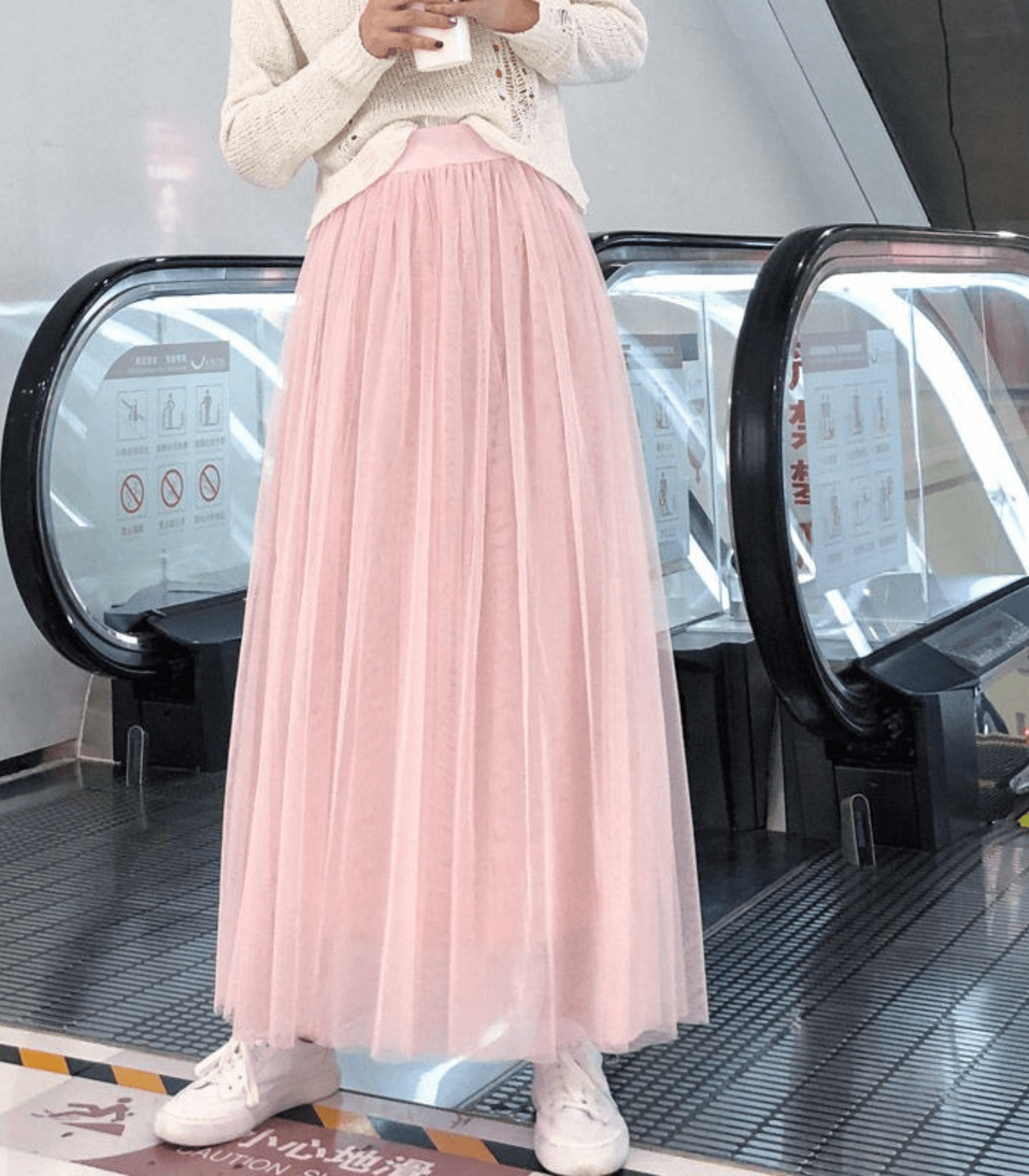 Chic High-Waist Ankle-Length Skirt