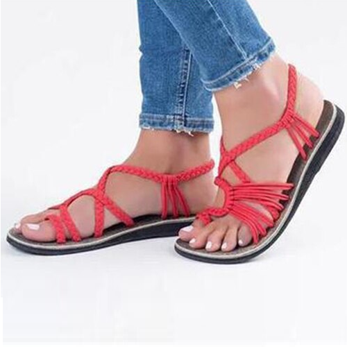 Stylish Flat Sandals Made From Palm Leaves - Comfortable and Chic Summer Shoes