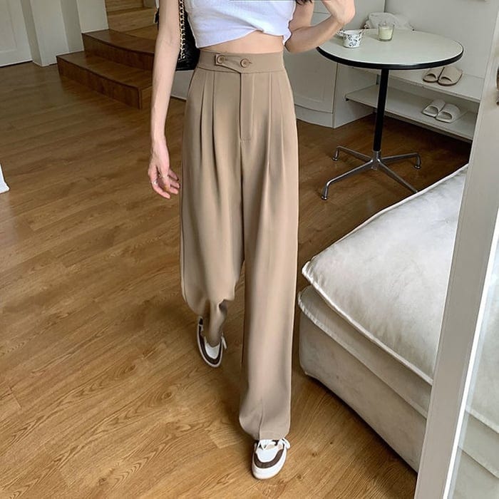 Women's Silk Pants With Wide Leg Lightweight, Breathable, Wrinkle-, Comfortable And Made From High-Quality Fabric