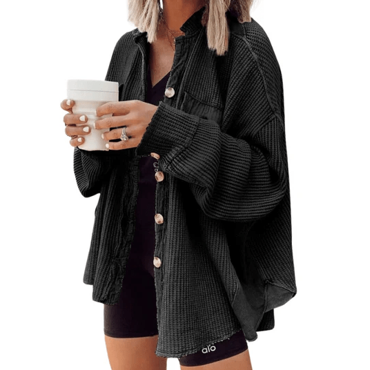 Lysse | Cord Jacket with Irregular Hood - Lysse - heidimode20250703