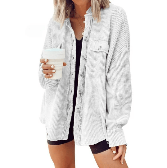 Lysse | Cord Jacket with Irregular Hood - Lysse - heidimode20250703