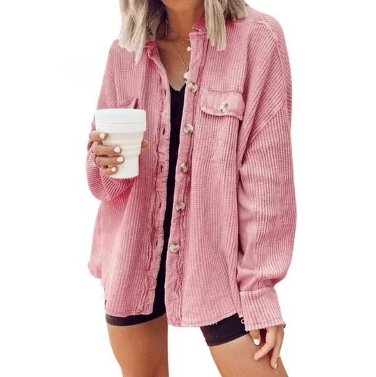 Lysse | Cord Jacket with Irregular Hood - Lysse - heidimode20250703