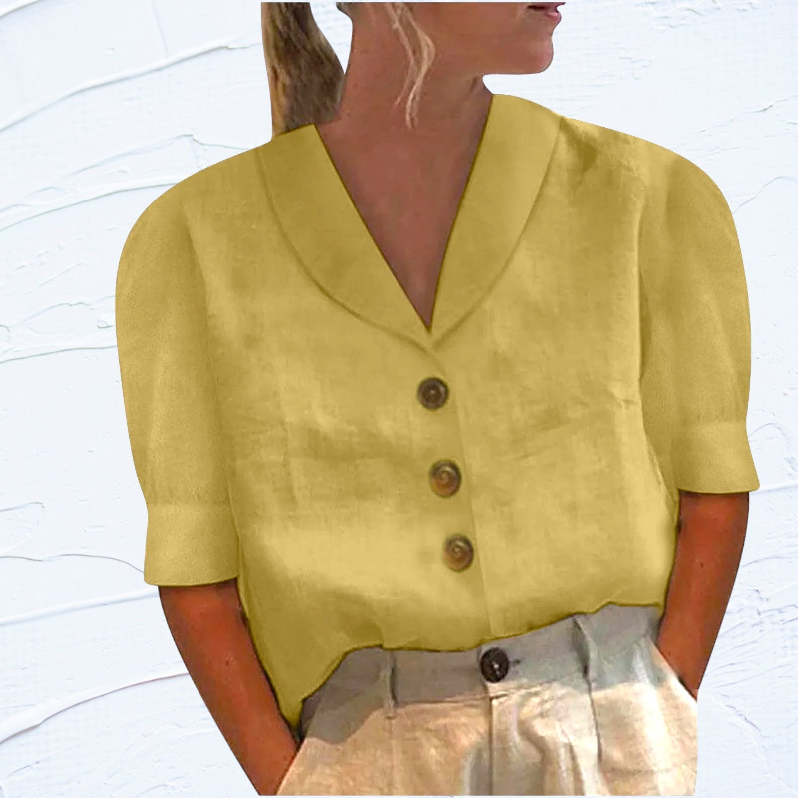 Lysse Fashion - Luxurious women's top with collar and buttons - Lysse - heidimode20250703