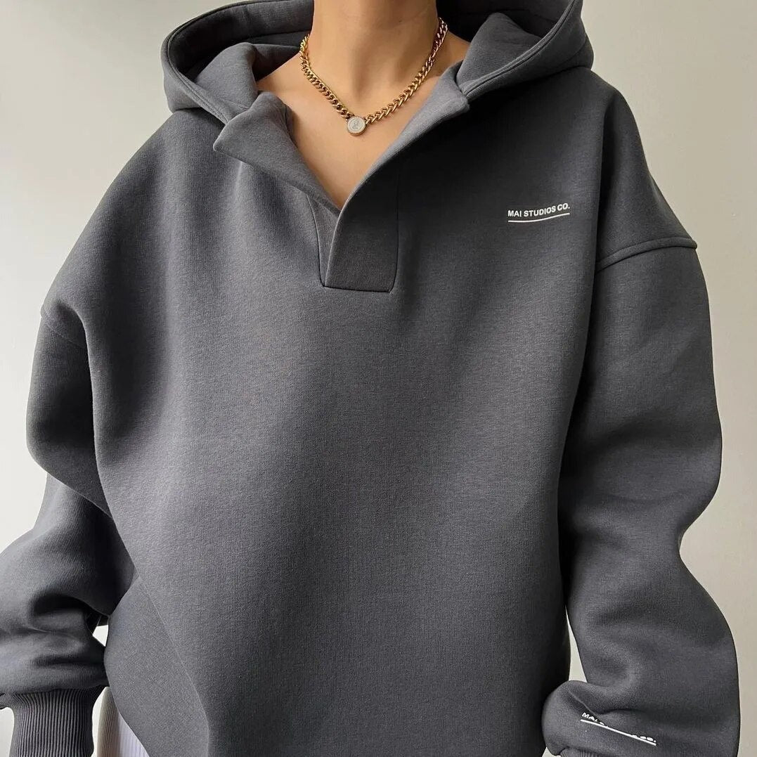 Lysse | Modern V Neck Hoodie - Lysse - heidimode20250703