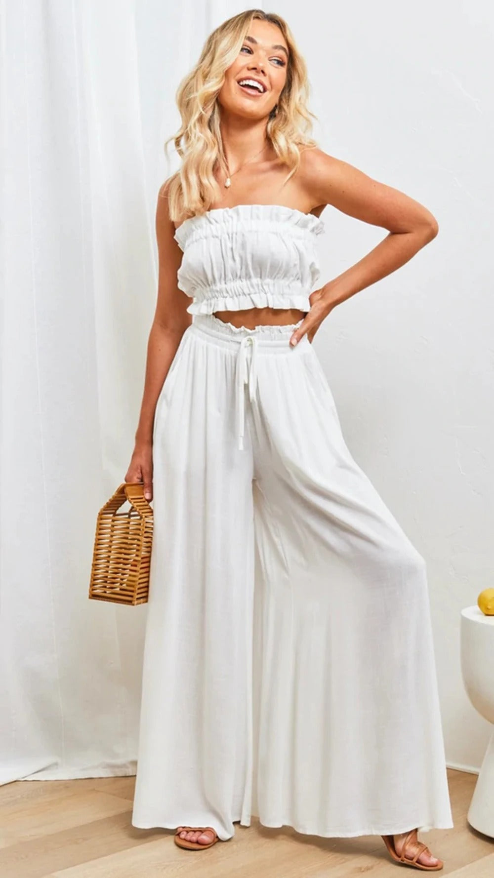 Flare Summer Pants Made Of Linen