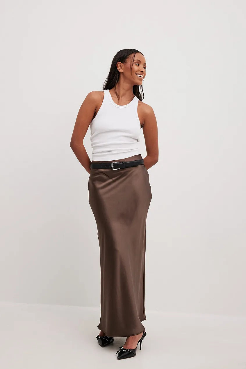 Satin Skirt With High Waist Anna