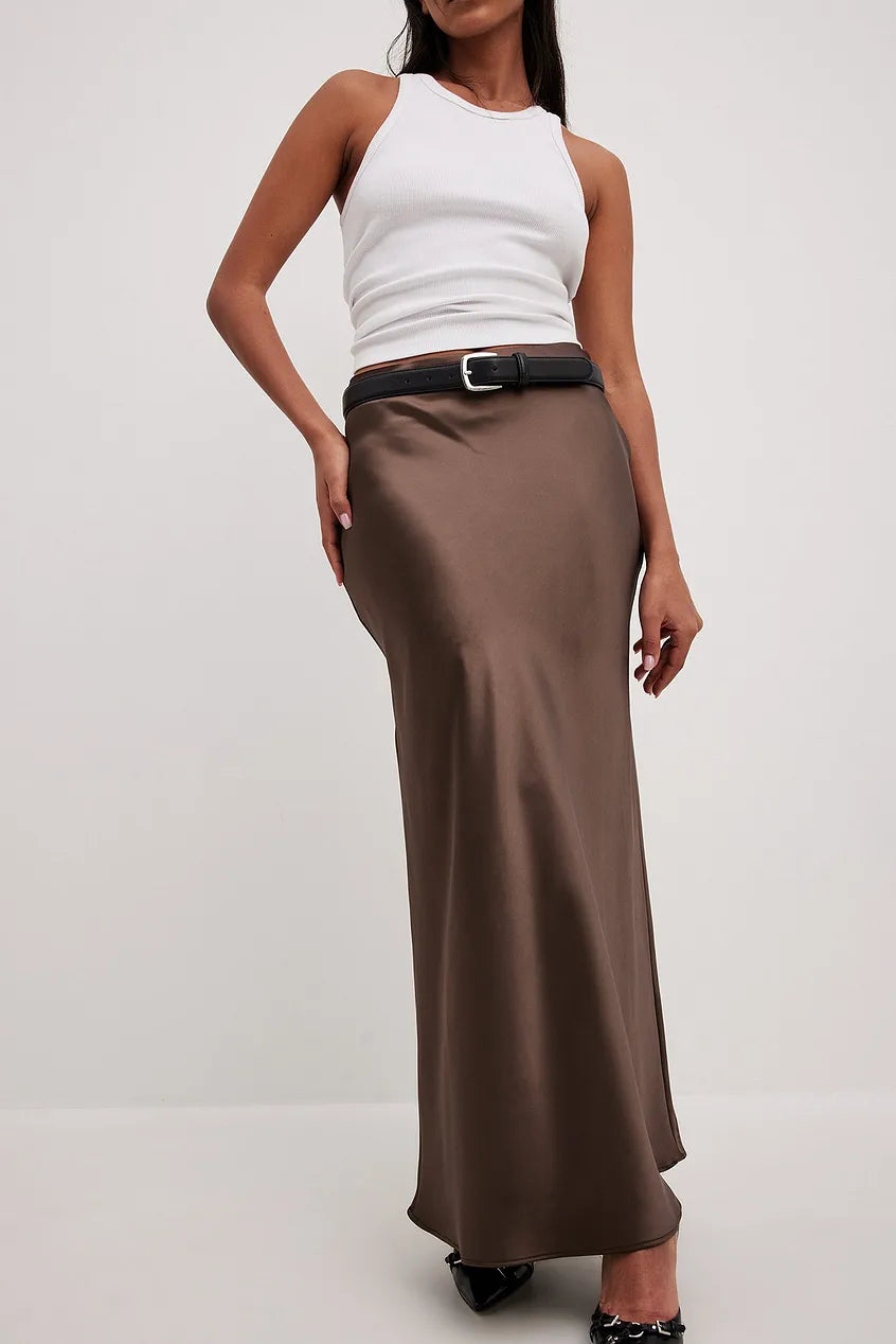 Satin Skirt With High Waist Anna