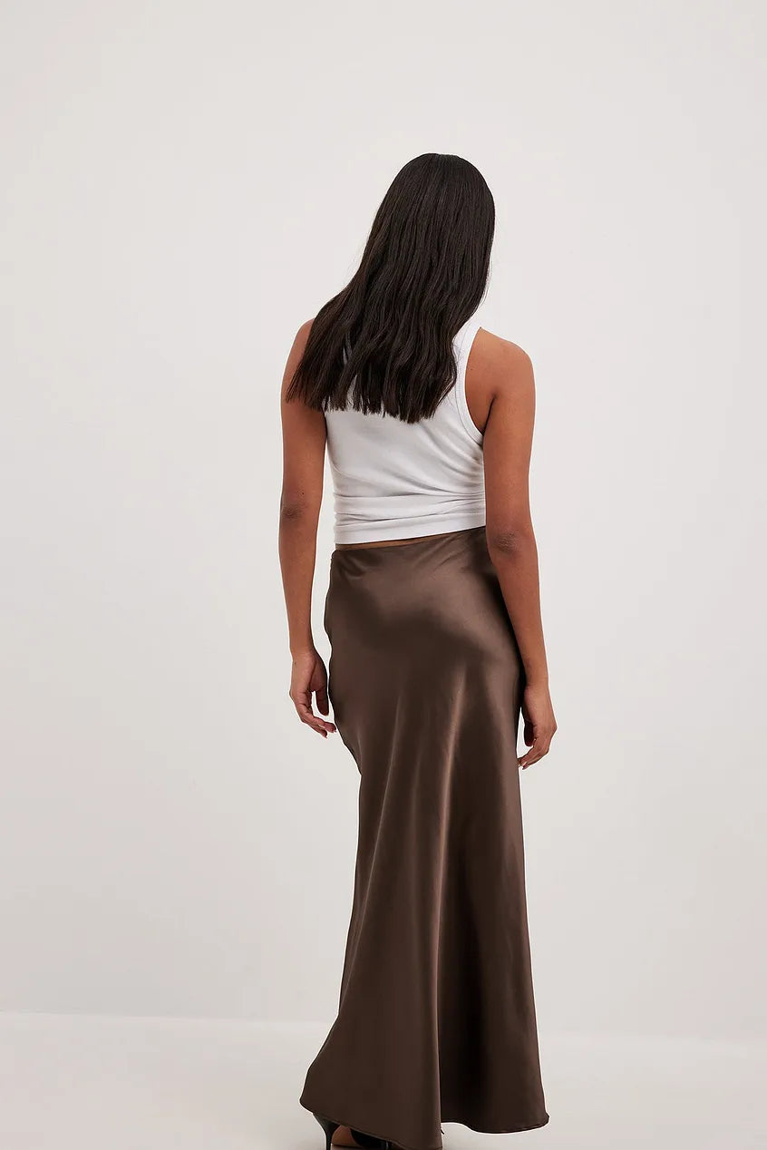Satin Skirt With High Waist Anna