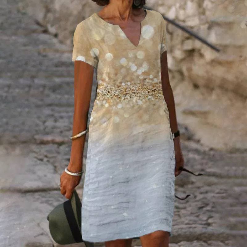 Floral Realm Lightweight Cotton Dress for Women